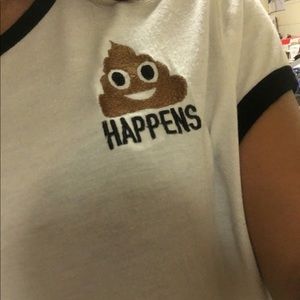 White and black t-shirt